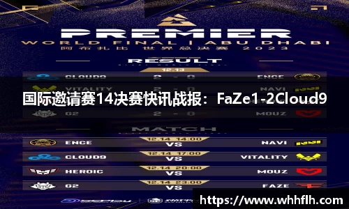 国际邀请赛14决赛快讯战报：FaZe1-2Cloud9