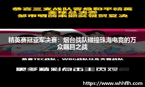 精英赛冠亚军决赛：烟台战队碰撞珠海电竞的万众瞩目之战